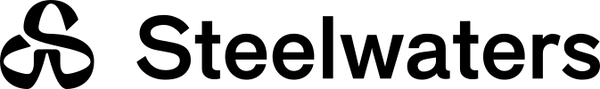 SteelWaters logo — emblem with SteelWaters wordmark